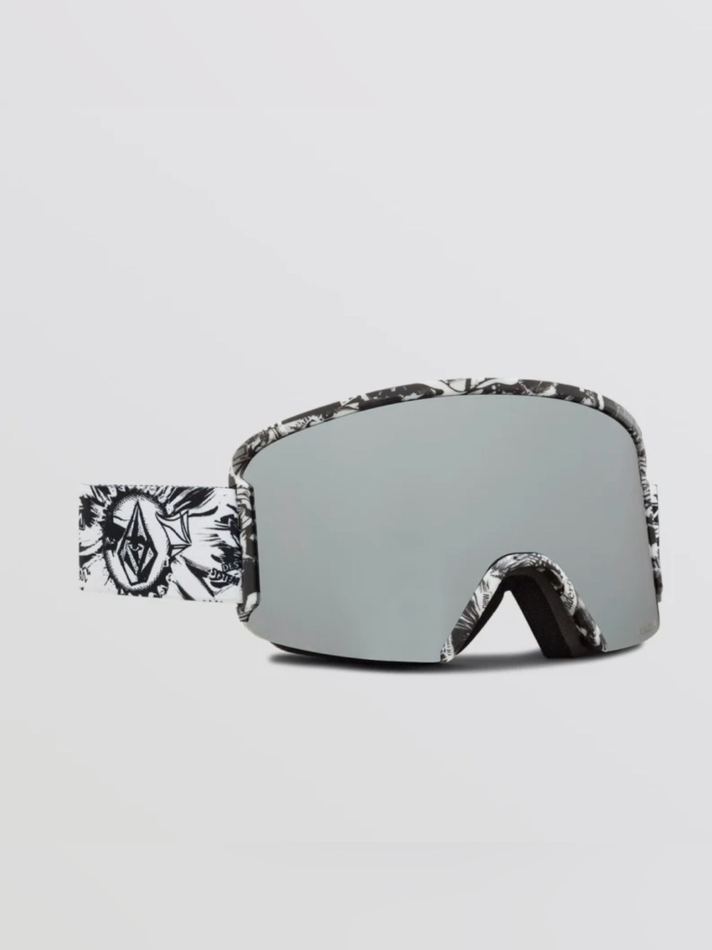 Volcom Black & White Chrome Garden Snow Goggles with Mirrored Lens